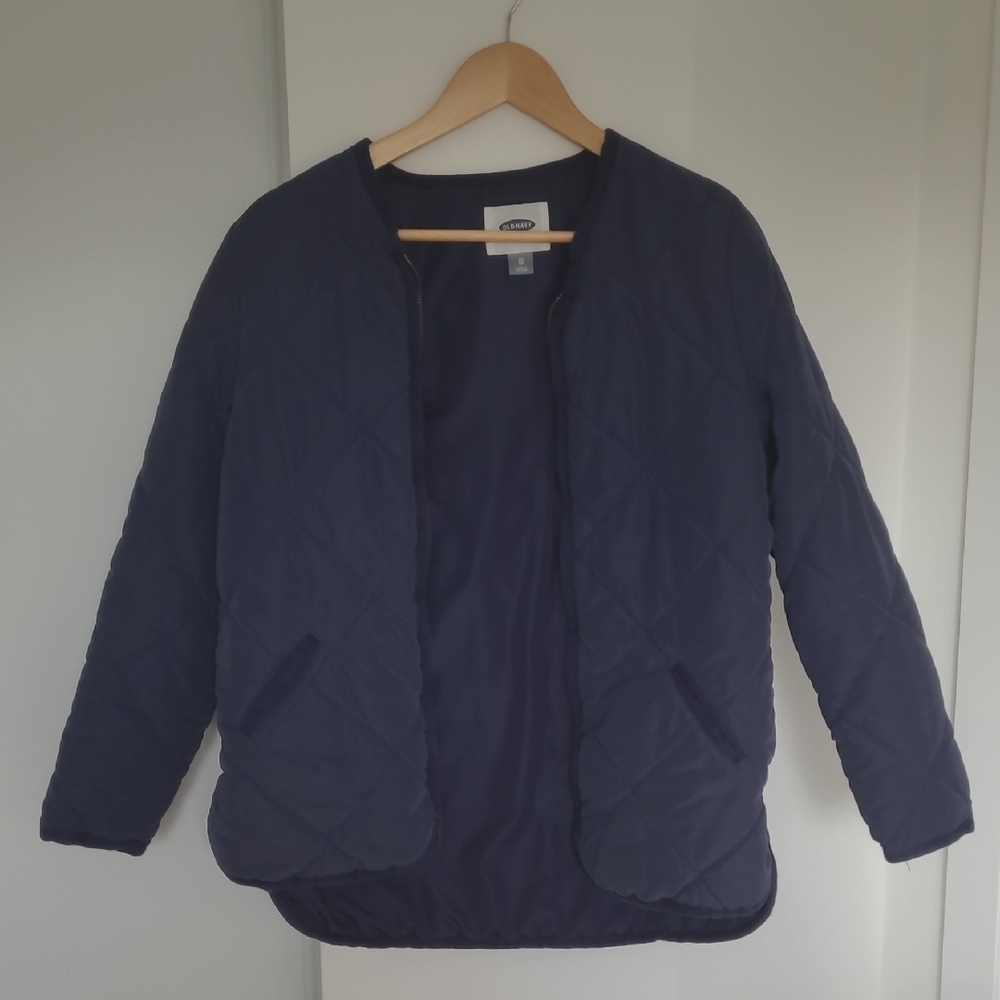 Navy Quilted Jacket